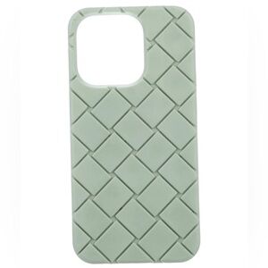 Bottega Veneta Sage Green Woven Phone Case